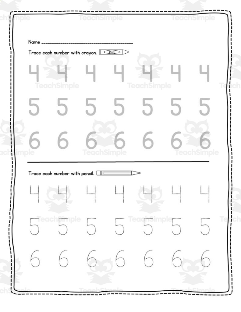 Numbers Tracing Packet By Teach Simple