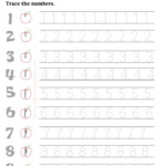 Numbers Tracing Worksheet Worksheetspack