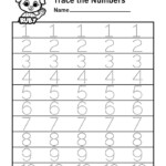 Numbers Tracing Worksheets For Kindergarten Printable Kindergarten