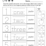 Numbers Worksheet Free Kindergarten Math Worksheet For Kids