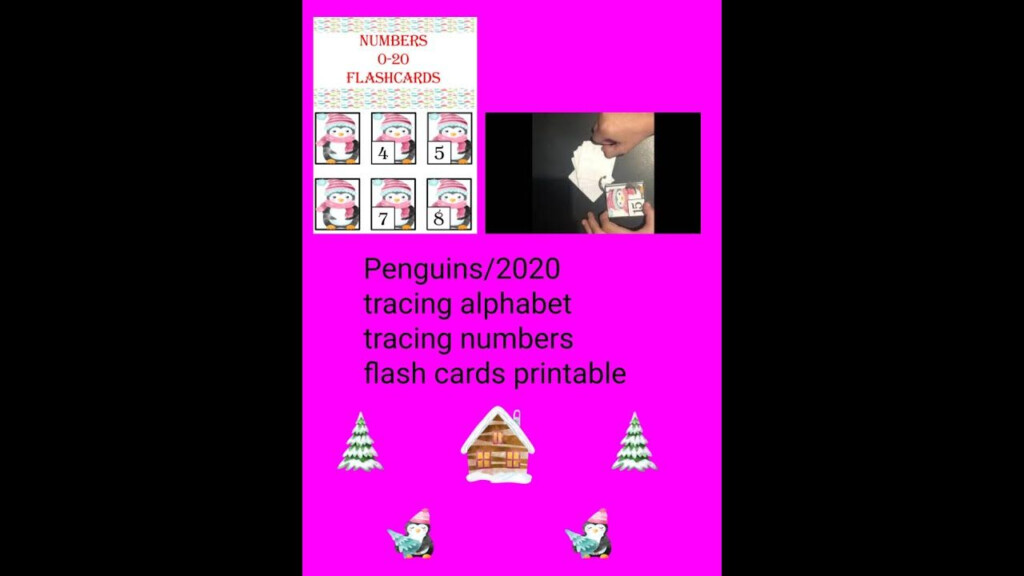 Penguins 2020 Tracing Alphabet Tracing Numbers Flash Cards Printable 