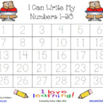 Practice Writing Numbers 1 50 On Tracing Numbers 1 30 Worksheets