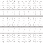 Pre K Worksheets Numbers 1 10 Numbersworksheetcom Tracing Number 1 10