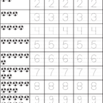 Printable Number Practice Sheets Preschool Math Worksheets Free