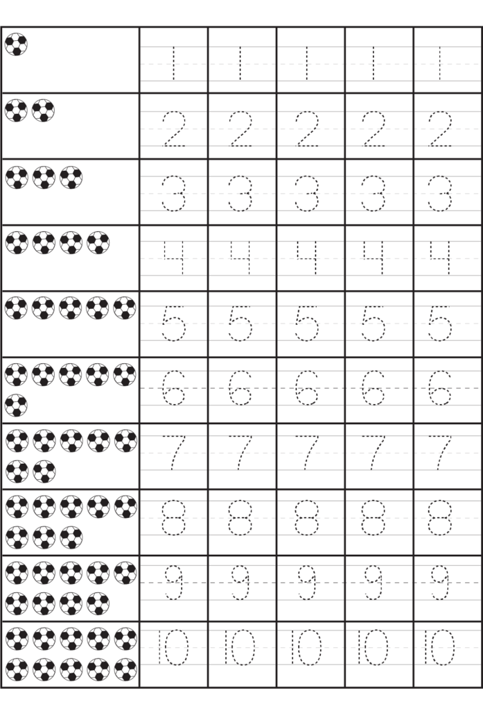 Printable Number Practice Sheets Preschool Math Worksheets Free 