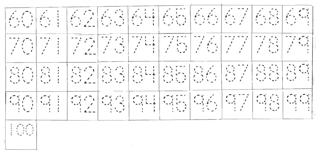 Printable Number Tracing Worksheets 1 50 Printable Templates