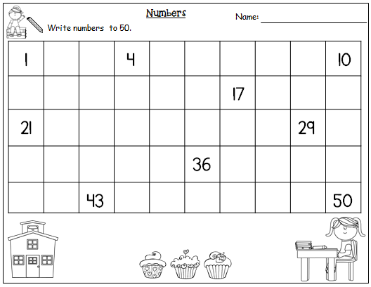 Printable Number Tracing Worksheets 1 50