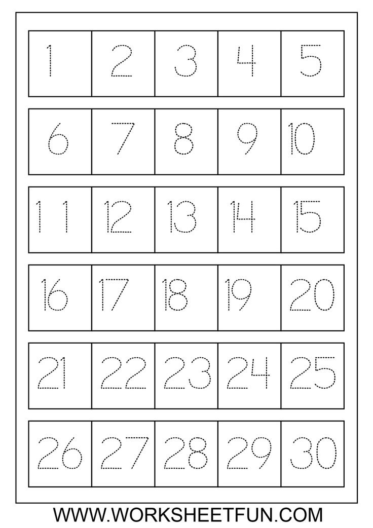 Printable Tracing Numbers 1 20 Preschool Math Worksheets Number