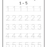 Printable Tracing Numbers 1 5 Worksheets Gambaran