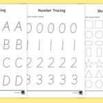 Prints Alphabet Numbers Tracing Worksheet Letters Tracing Sheet