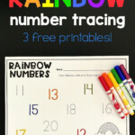 Rainbow Tracing Numbers Printable 1 20 Numbers Kindergarten March