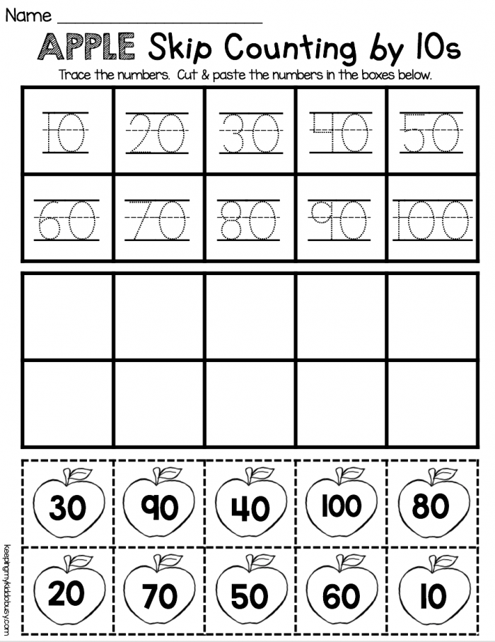 Skip Counting By 10 Worksheets Counting By 10 Skip Counting Teaching 