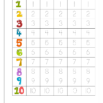 This Is A Numbers Tracing Worksheet For Preschoolers Or Printable