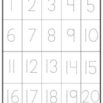 This Number Tracing Practice 1 20 Tracing Worksheet Preschool