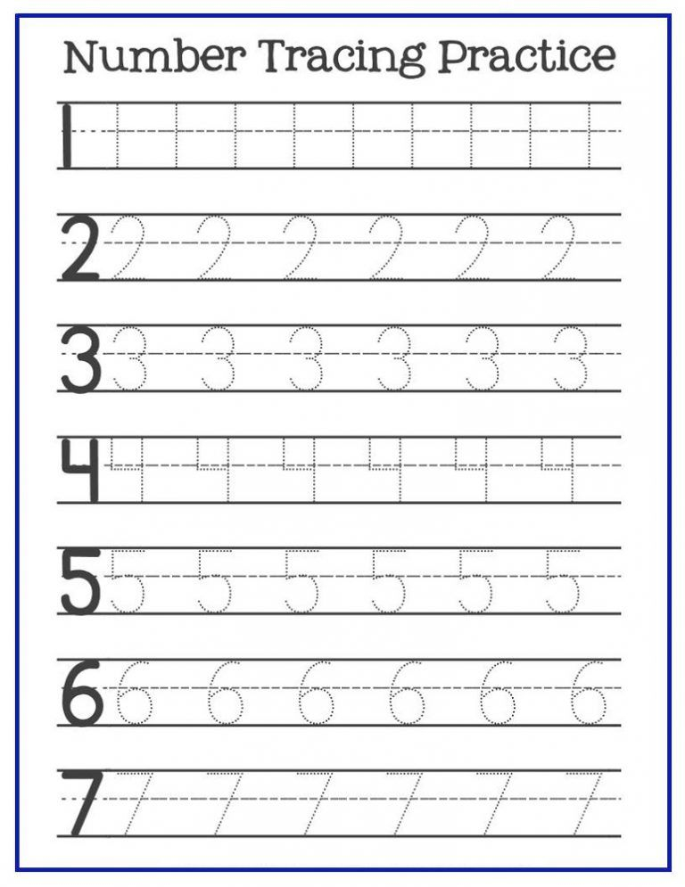 Trace Number Worksheets Pre k Educative Printable Preschool Number