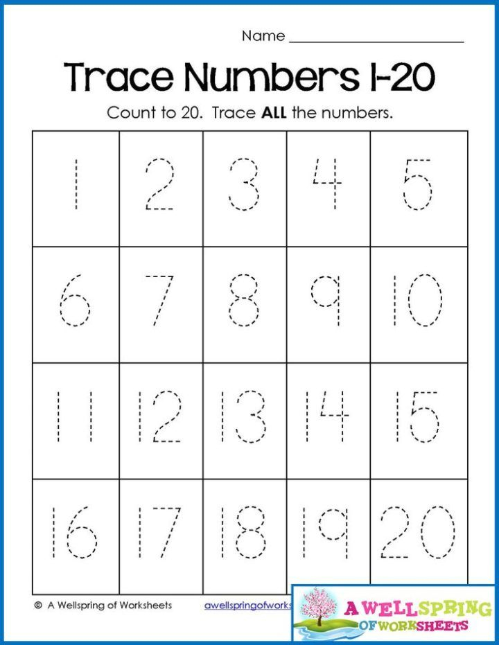 Trace Numbers 1 20 Take A Look At This Selection Of Number Tracing 