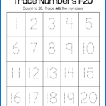 Trace Numbers 1 20 Write And Fill In The Numbers Too Tracing
