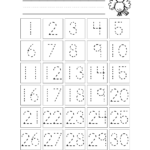 Trace Numbers Worksheets Activity Shelter