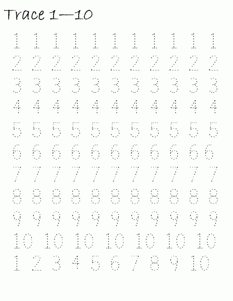 Traceable Numbers Worksheets Kindergarten Math Numbers Preschool 