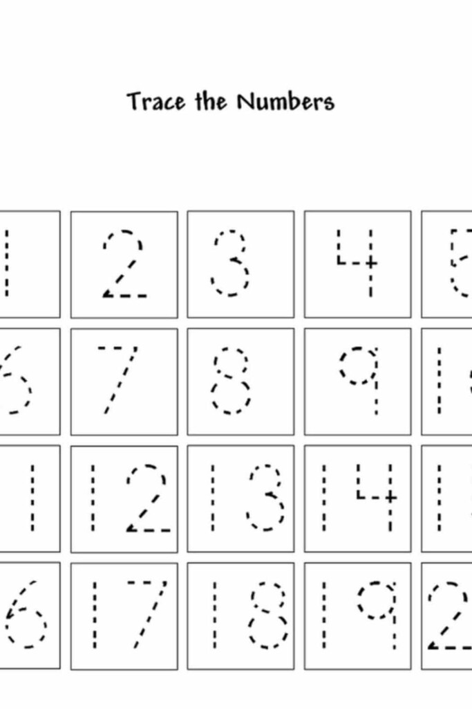 Tracing Numbers 1 20 Printables