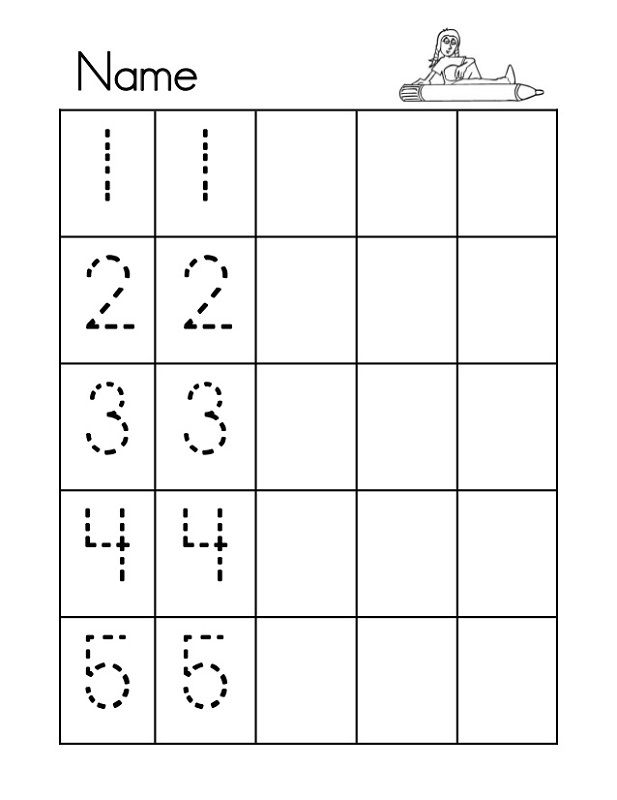 Tracing Numbers 1 5 Kids Learning Activity Kids Learning Activities 