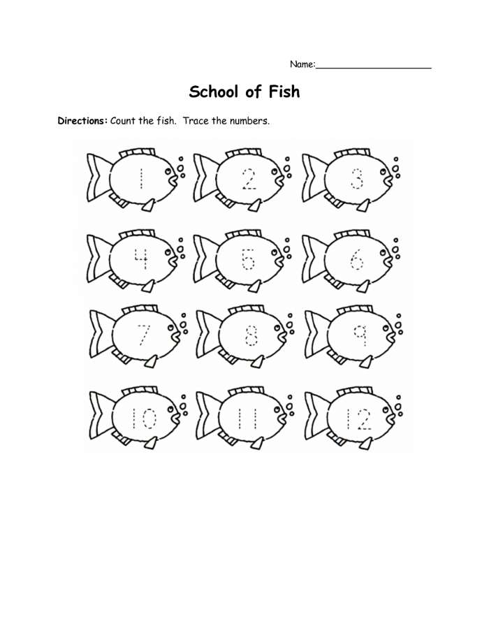 Tracing Numbers And Counting 12 Worksheets 99Worksheets