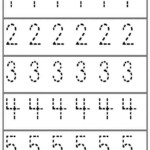 Tracing Numbers For Kindergarten Kids Learning Activity Preschool