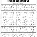 Tracing Numbers Worksheets 1 20 Numbersworksheetcom Tracing Numbers 1