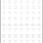 Tracing Numbers Worksheets For Kindergarten Pdf Numbers Tracing