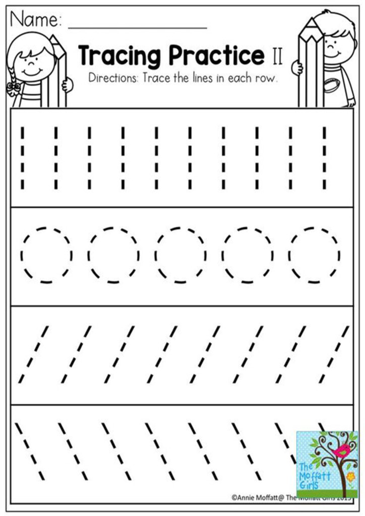 Tracing Straight Lines Worksheets For Preschool 