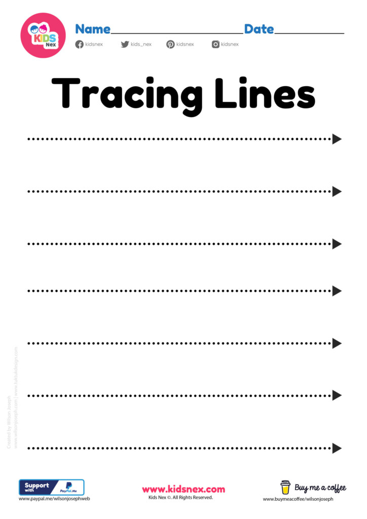 Tracing Vertical Lines Worksheet Education Com Line Tracing Fun With 