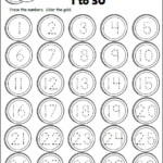 Worksheets Tracing Numbers 1 30 In 2020 Tracing Worksheets Preschool