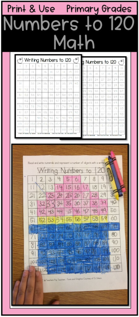 Writing And Tracing Numbers To 120 Activities Number Recognition To 