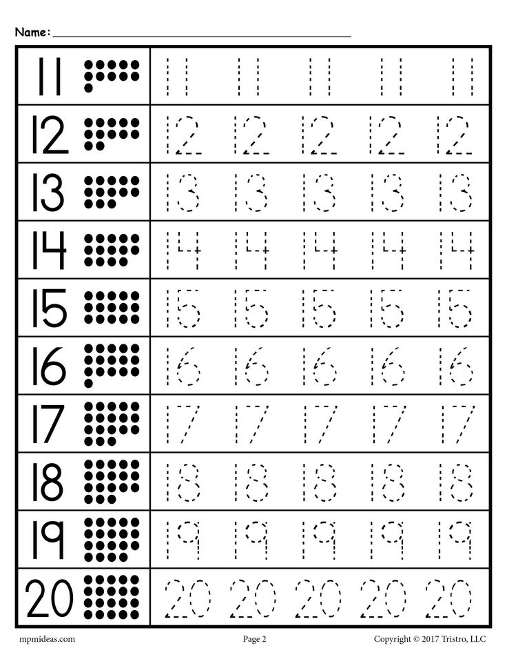 Writing Numbers To 20 Worksheets 99worksheets Tracing Worksheets 