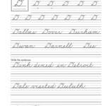 Zaner Bloser Handwriting Worksheet Cursive Handwriting Practice2 Pages